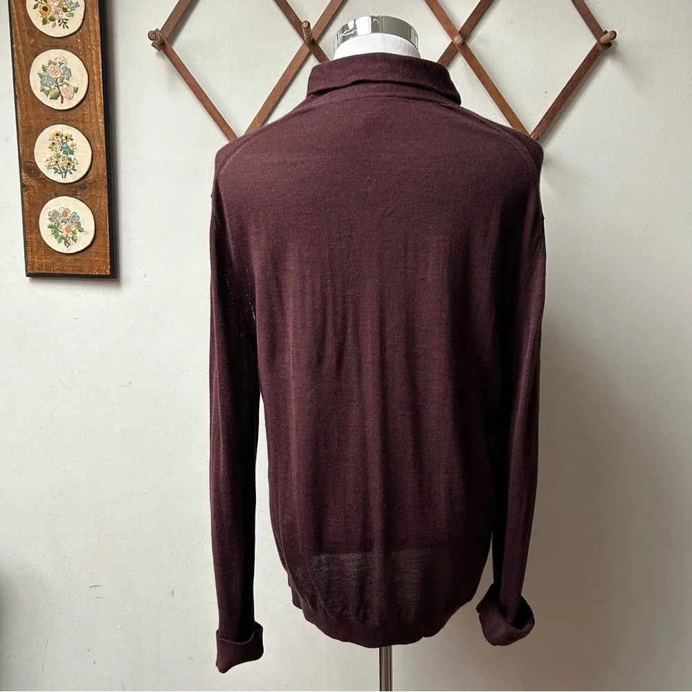 Armani Exchange Merino Wool Shawl Neck Pullover Sweater